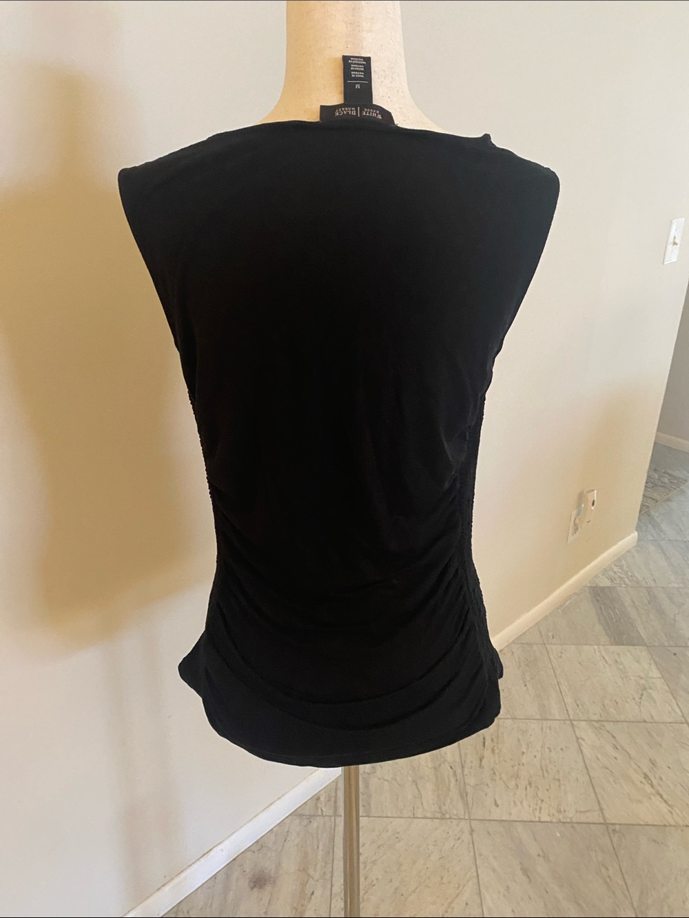 White House Black Market Black Sleeveless Cowl-Neck Tank - Picture 4 of 5